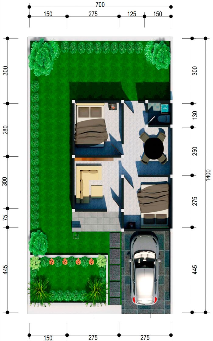foto denah rumah tipe Rumah Subsidi - 36 perumahan FAT Residence Morowali (Tahap II)