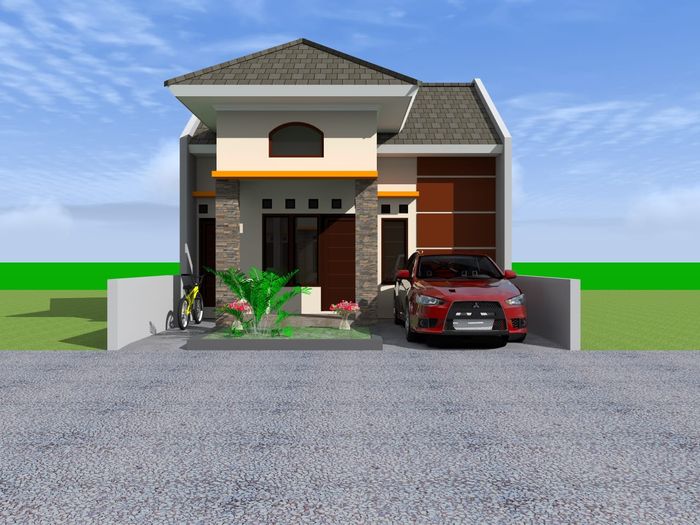 foto tampak rumah tipe 45 perumahan Griya Tiara Arum 2