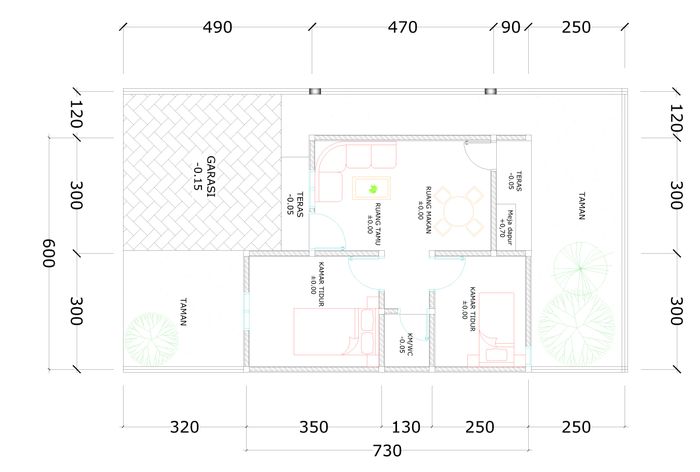 foto denah rumah tipe 36/93 perumahan ASTRY MULIA RESIDENCE II