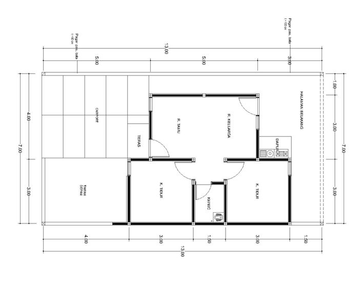 foto denah rumah tipe 36 perumahan GRIYA AIRA SENTOSA