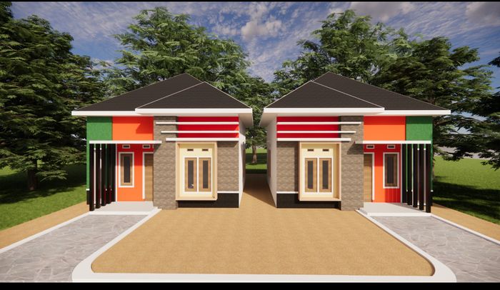 foto tampak rumah tipe 36 perumahan GRAND AVINA LAND