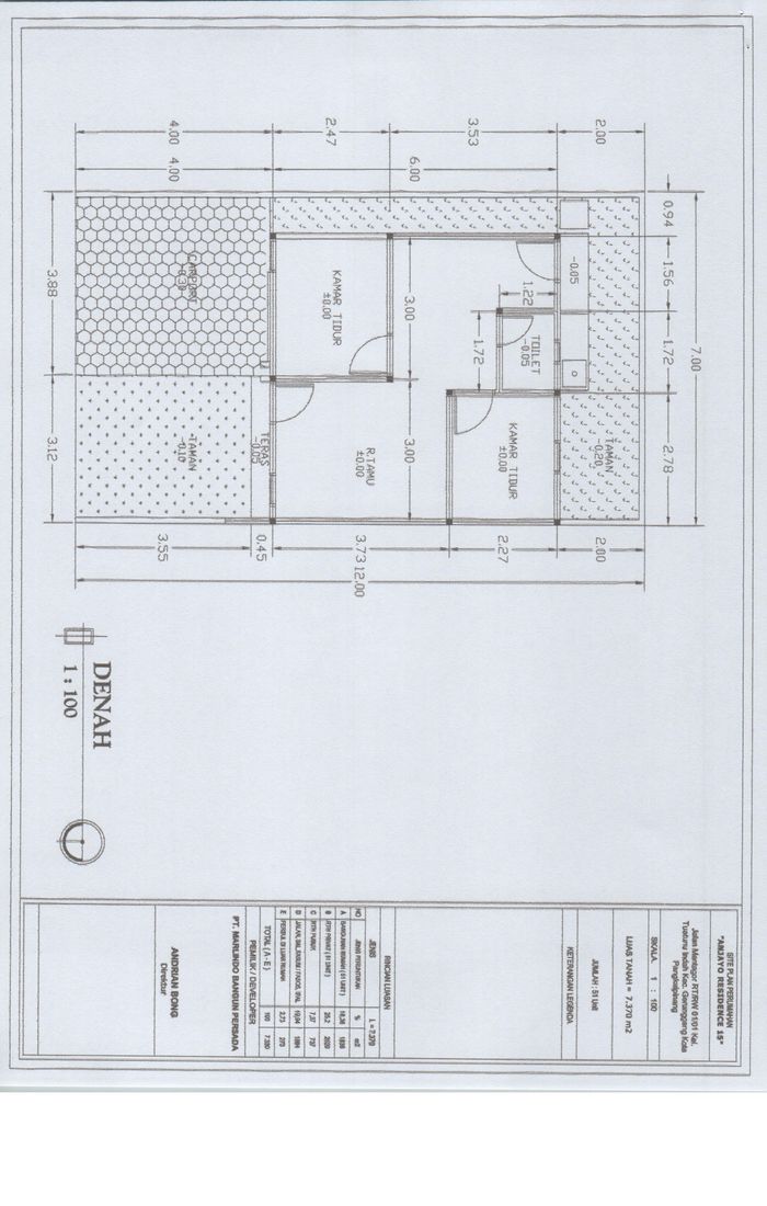 foto denah rumah tipe single perumahan ANJAYO RESIDENCE 15