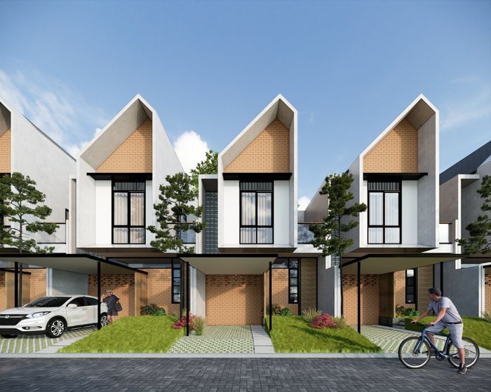 foto tampak rumah tipe 46 perumahan REKA VILLAGE