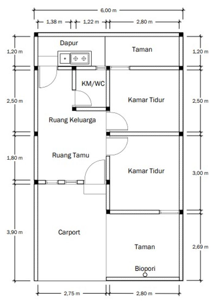 foto denah rumah tipe C perumahan Terusan Omah Perdana