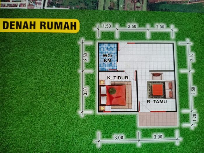 foto denah rumah tipe 36 perumahan PONDOK MARISA 8