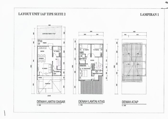 foto denah rumah tipe AZALEA-1AF perumahan AZALEA RESIDENCE
