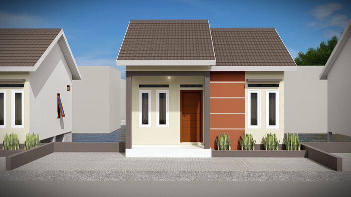 foto tampak rumah tipe 36 perumahan Semangat Sejahtera III