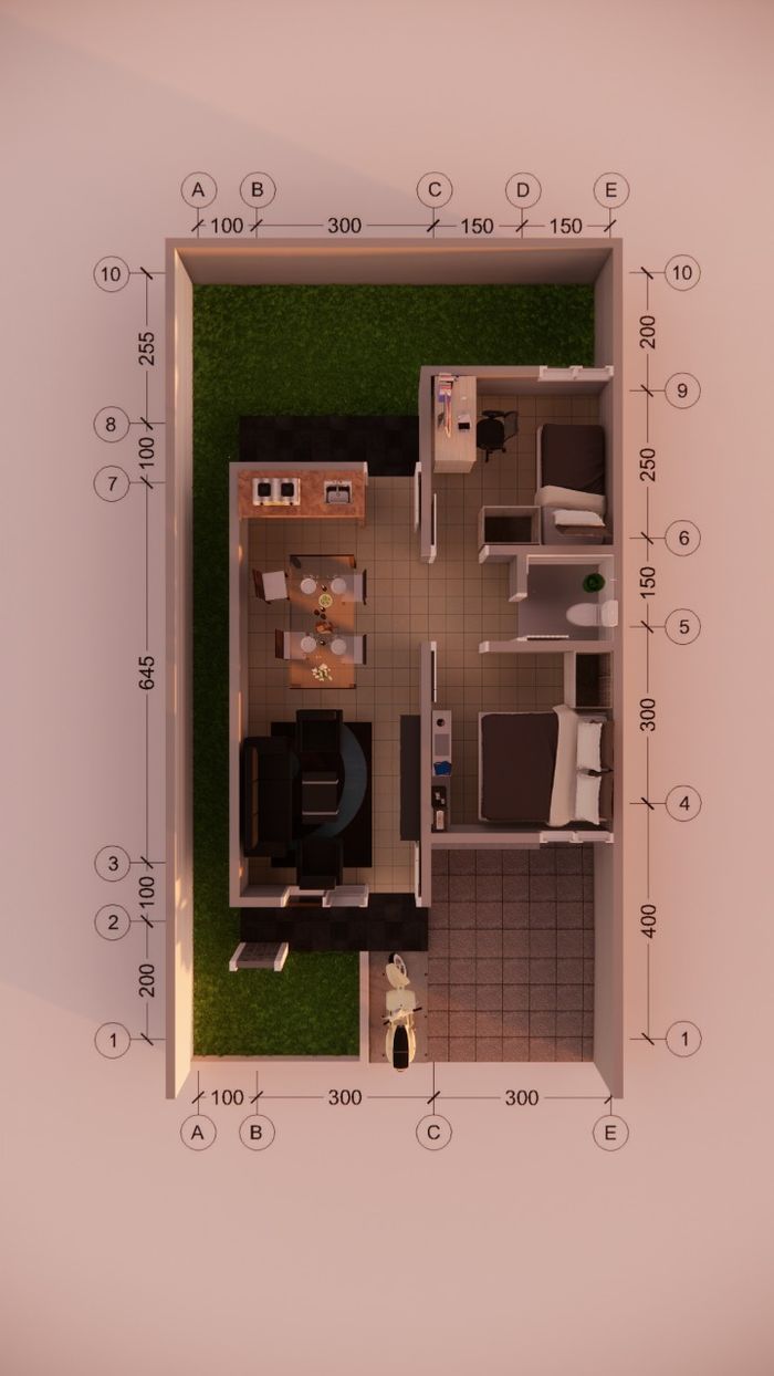 foto denah rumah tipe 36 perumahan JULIA RESIDENCE