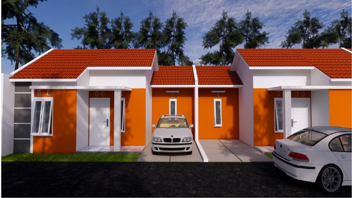 foto tampak rumah tipe 30/60 perumahan PURI KAHURIPAN GENENG
