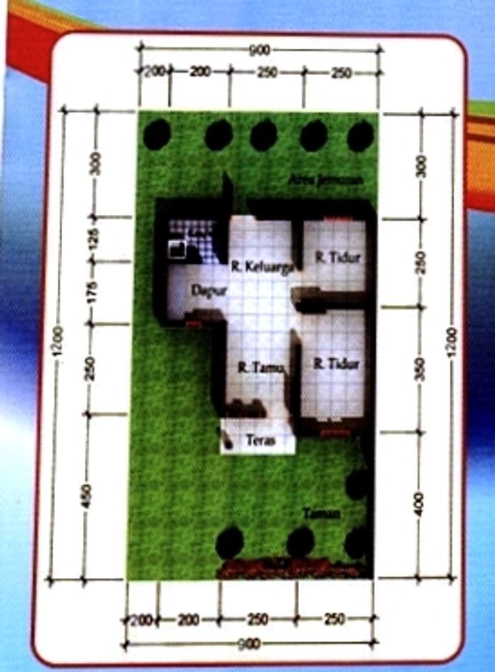 foto denah rumah tipe RHS 36 perumahan GRIYA PERMATA RESIDENCE