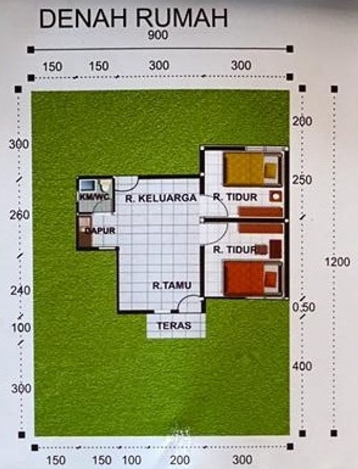 foto denah rumah tipe 36 perumahan GREEN KUBANG RESIDENCE 3