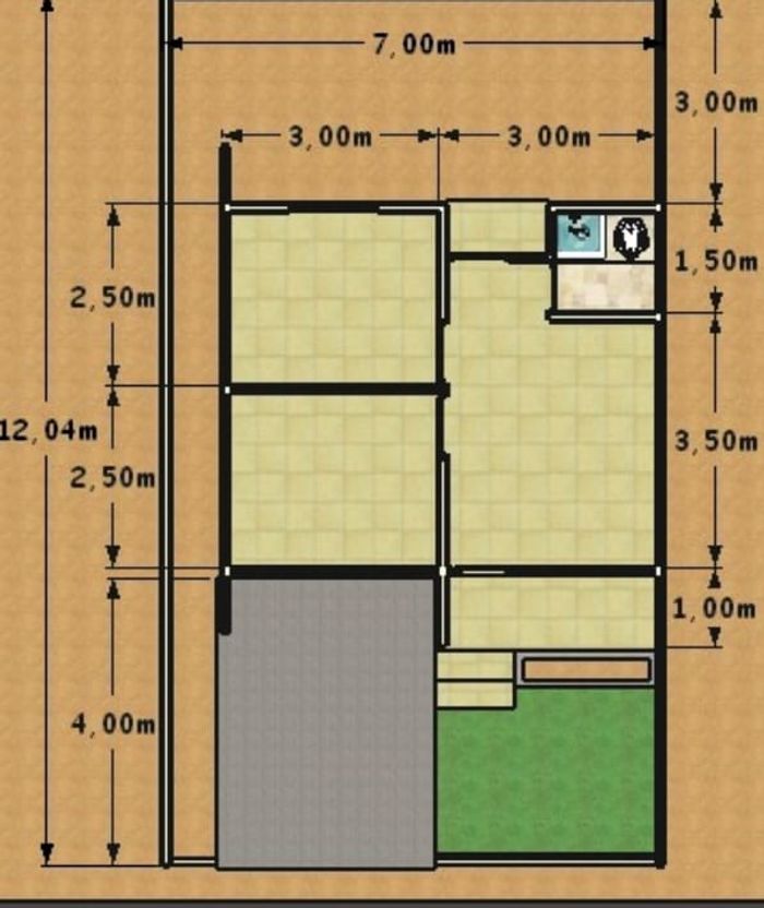 foto denah rumah tipe subsidi perumahan SAZALI RESIDENCE