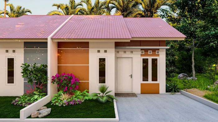 foto tampak rumah tipe 36/143 perumahan PERUMAHAN TAMAN HARAPAN PERMAI