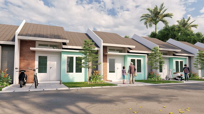 foto tampak rumah tipe 30/60 perumahan Mulia Bekasi Residence