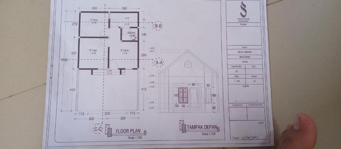 foto denah rumah tipe 32 perumahan Griya Samawa