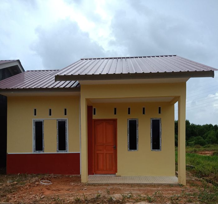 foto tampak rumah tipe 36 perumahan Green Lobam Mas
