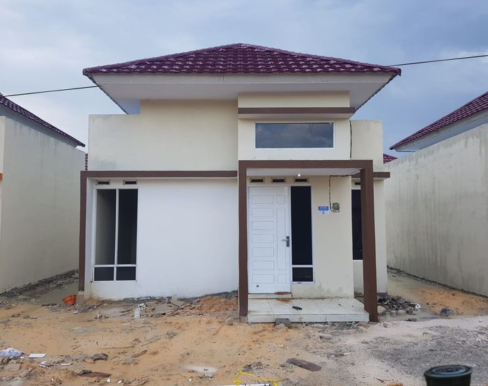 foto tampak rumah tipe 36 perumahan Gaharu Residence