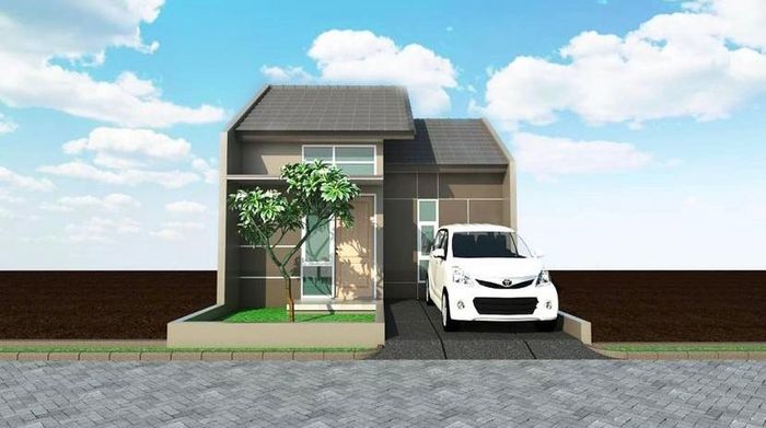 foto tampak rumah tipe 30/72 perumahan DORO PUSPA REGENCY