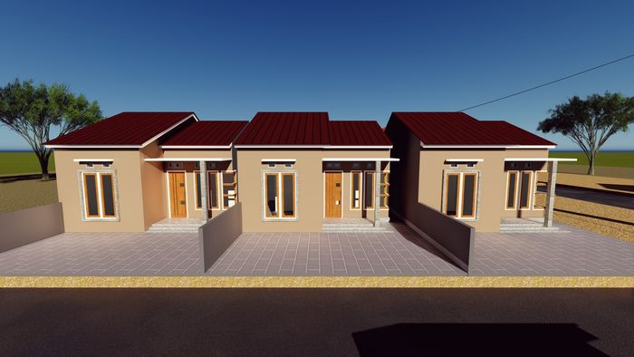 foto tampak rumah tipe 36 Premium perumahan BARUGA AL NAIRA RESIDENCE