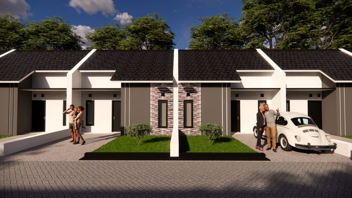 foto tampak rumah tipe 30 perumahan PANDAWA REGENCY 1
