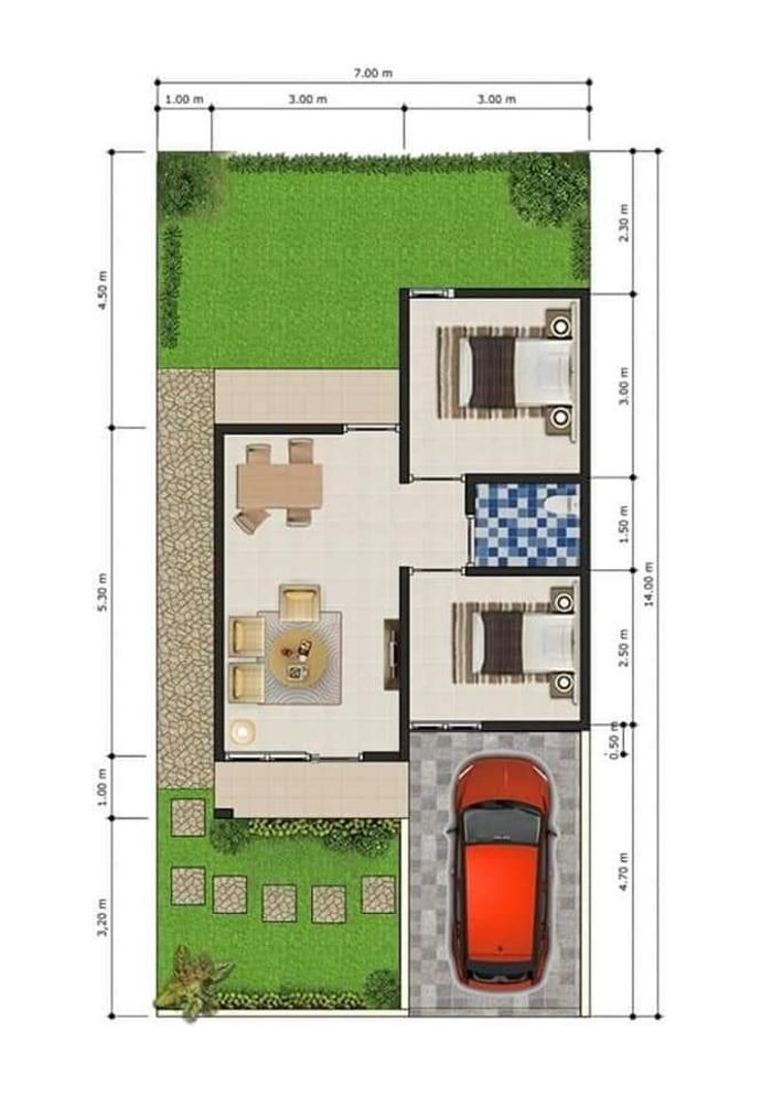 foto denah rumah tipe RUMAH TAPAK perumahan PALM HILL RESIDENCE