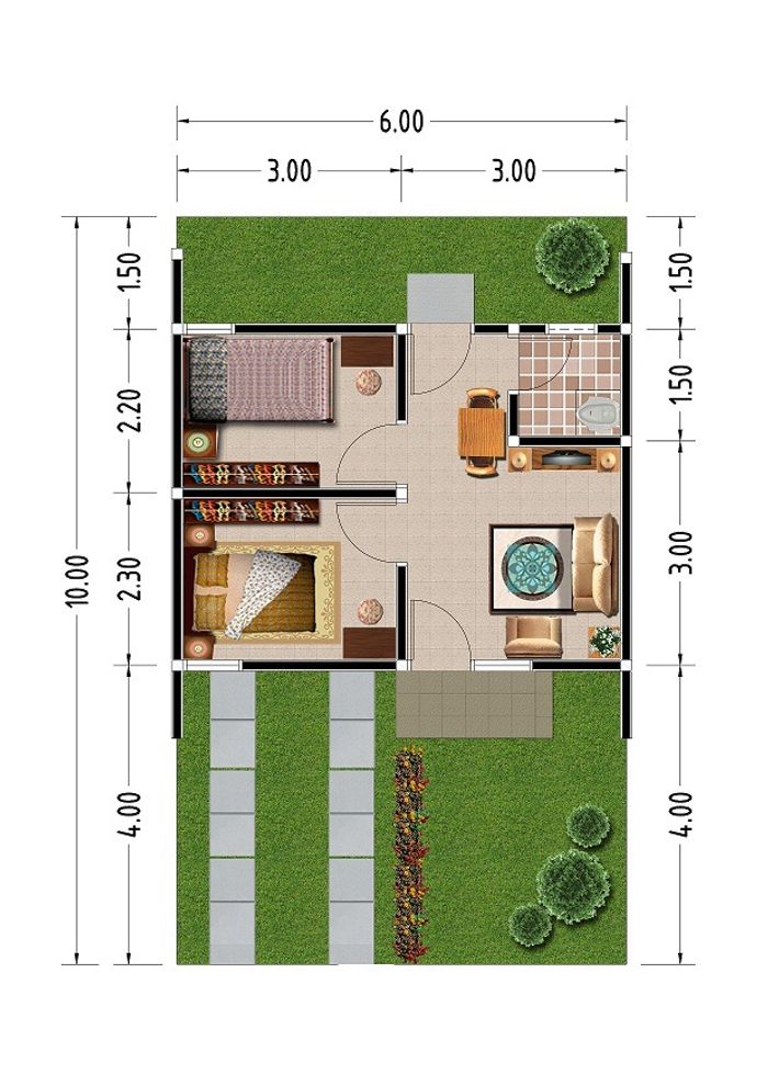 foto denah rumah tipe KALIMUTU 2 perumahan Cikarang Lake View