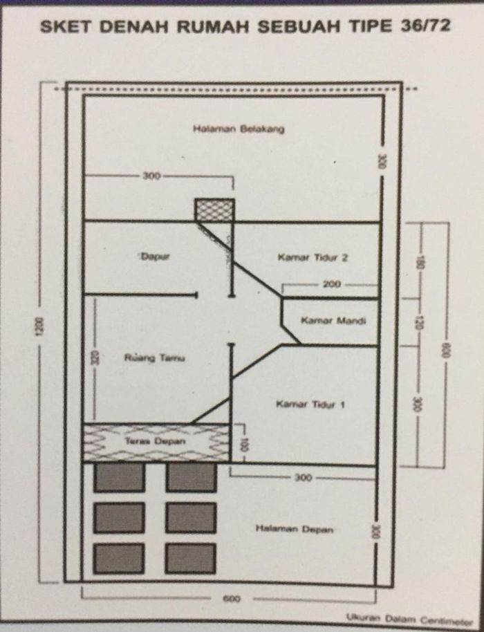 foto denah rumah tipe 36 perumahan PERUM MAULI STORKI MANDOGE II
