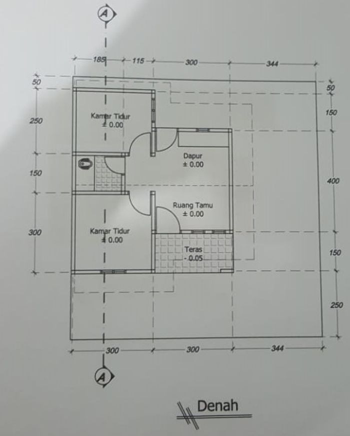 foto denah rumah tipe 36 perumahan GRIYA HAYATI PERMAI.V-C