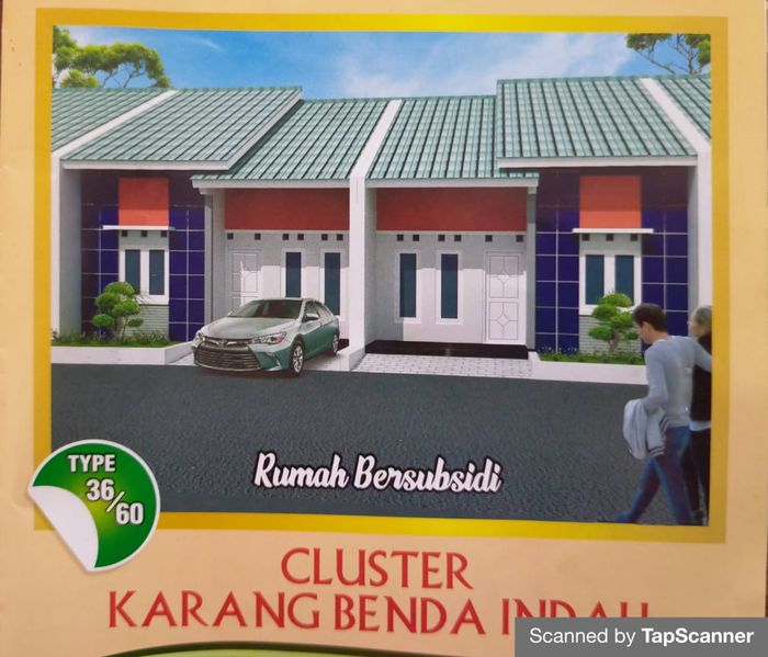 foto tampak rumah tipe 36/60 perumahan Perum Karang Benda Indah