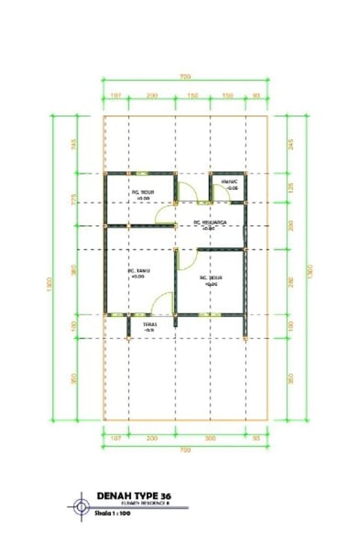 foto denah rumah tipe Blok C perumahan Elbaity Residence II