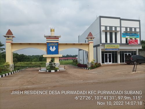 foto gerbang perumahan JIREH RESIDENCE PURWADADI SUBANG