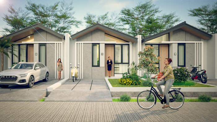 foto tampak rumah tipe 36/72 perumahan TOP PUTRA RESIDENCE