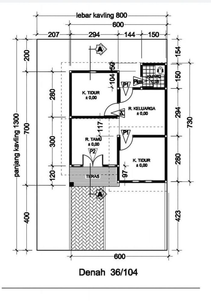 foto denah rumah tipe PERMANEN perumahan PERUMAHAN HARMONY REGENCY