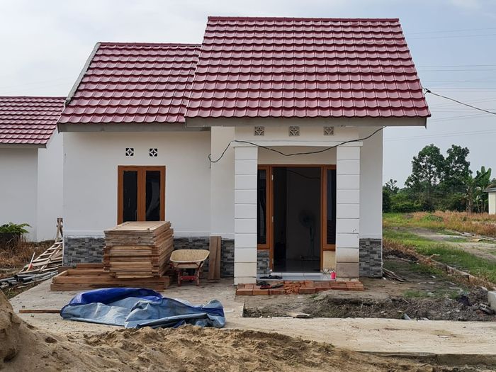 foto tampak rumah tipe KCMI 1 perumahan KHAIR CITRA MAKMUR INDAH KCMI