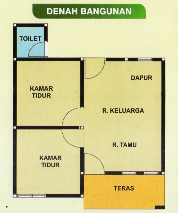 foto denah rumah tipe Subsidi perumahan GRAHA DAMAI ASRI 5 TAHAP 2