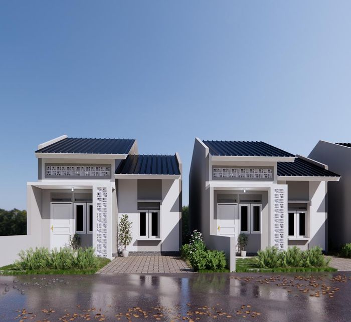 foto tampak rumah tipe 36 perumahan QUEENSHA RESIDENCE