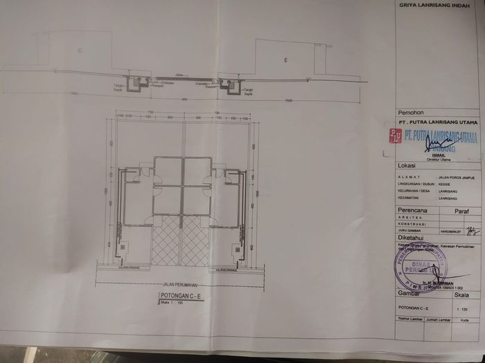 foto denah rumah tipe 36 perumahan GRIYA LANRISANG INDAH