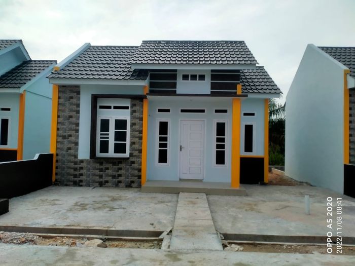 foto tampak rumah tipe 36 perumahan GIBRAN CAHAYA KAMBOJA 2