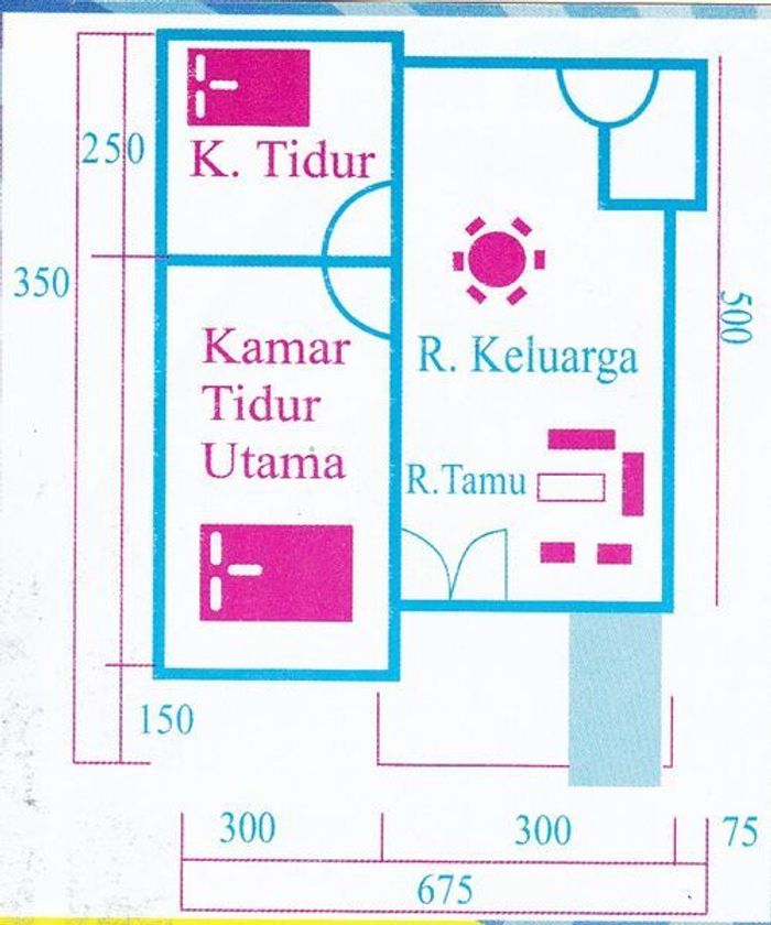 foto denah rumah tipe 36 perumahan Jaya Lestari III Tahap 3