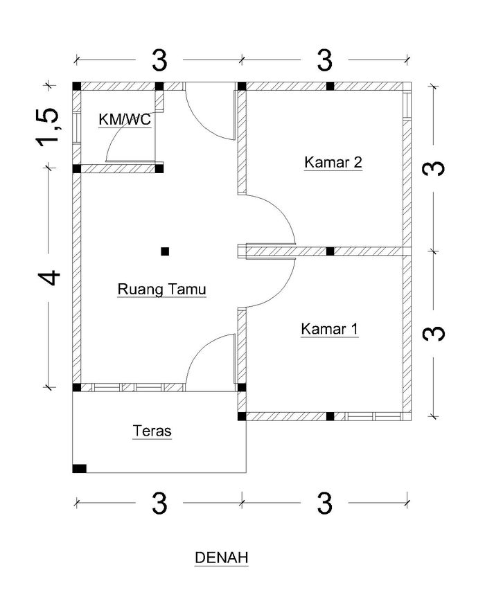 foto denah rumah tipe 36 perumahan King Land V Blok N
