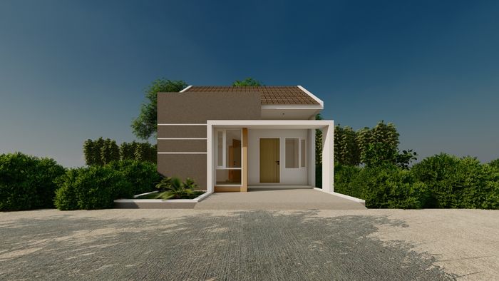 foto tampak rumah tipe 34/60 perumahan Cemara Pandan Indah