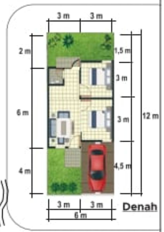 foto denah rumah tipe 36 Subsidi perumahan Perumahan Sunrise City Tahap 3