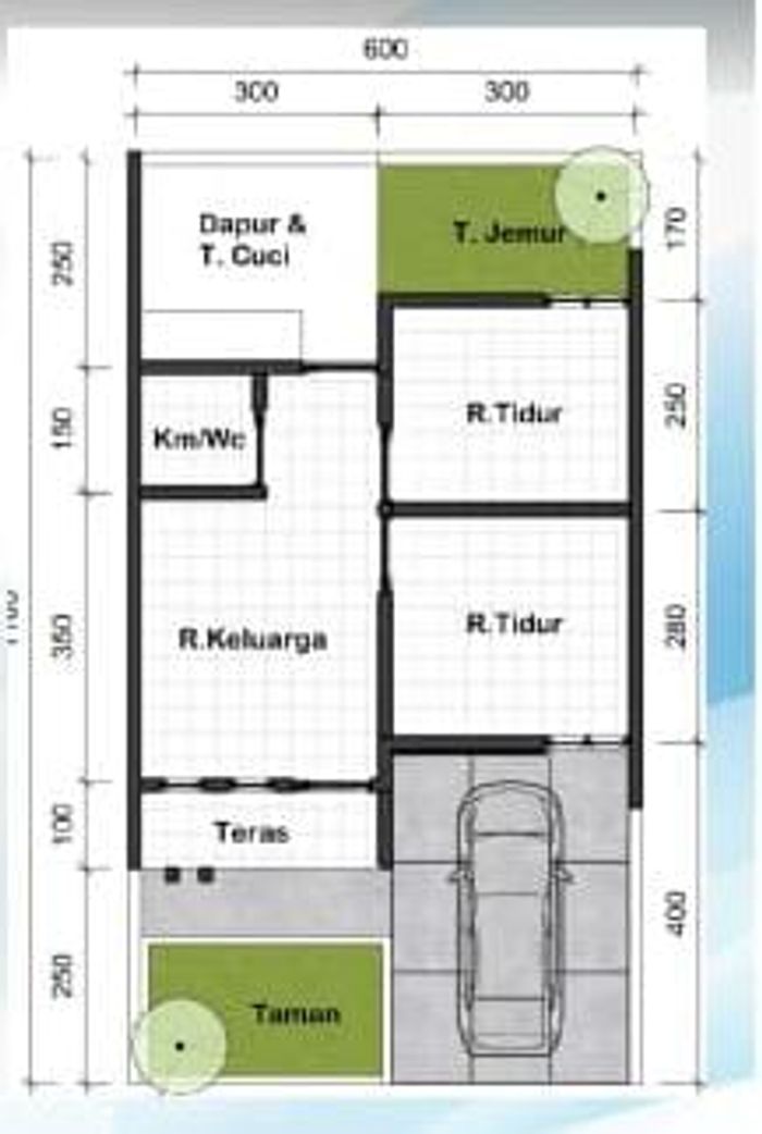 foto denah rumah tipe 36 perumahan GRIYA ASRI TRAYEMAN
