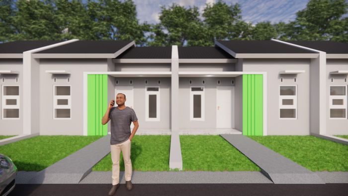 foto tampak rumah tipe subsidi perumahan GRIYA SELARAS PERMAI
