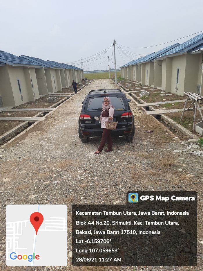 foto tampak rumah tipe 30 perumahan Srimukti Prime House 2
