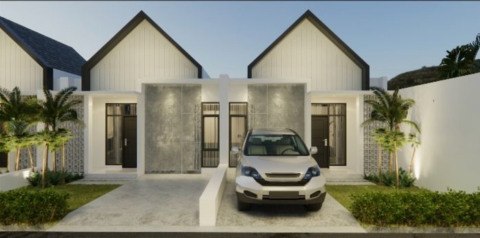foto tampak rumah tipe 36/72 perumahan GRIYA ASRI CIBENDA