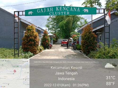 foto gerbang perumahan GAJAH KENCANA CLUSTER 2