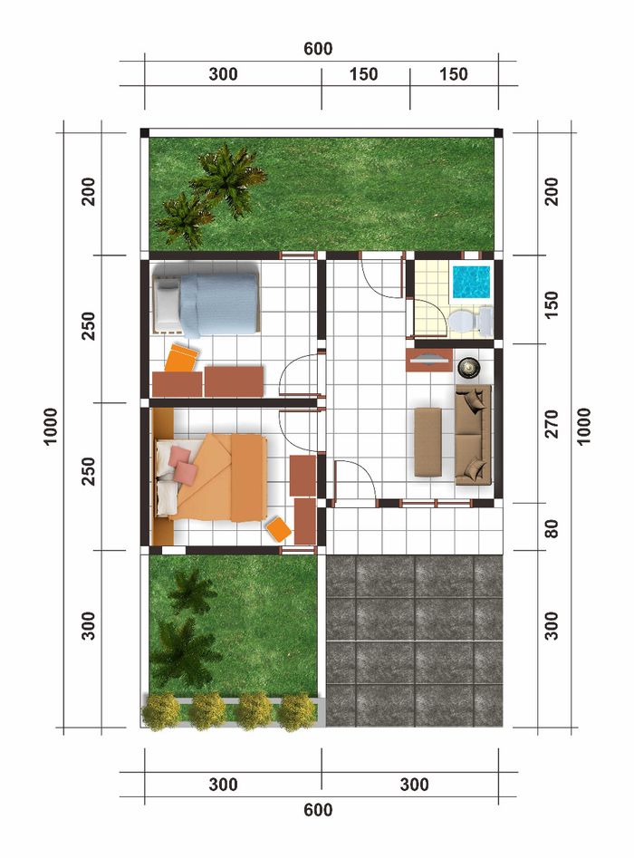 foto denah rumah tipe Residence 1 perumahan Dai Persada Residence