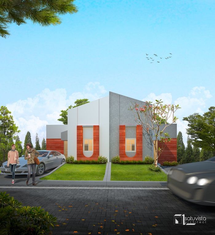 foto tampak rumah tipe 30 perumahan LAVANAA LAND