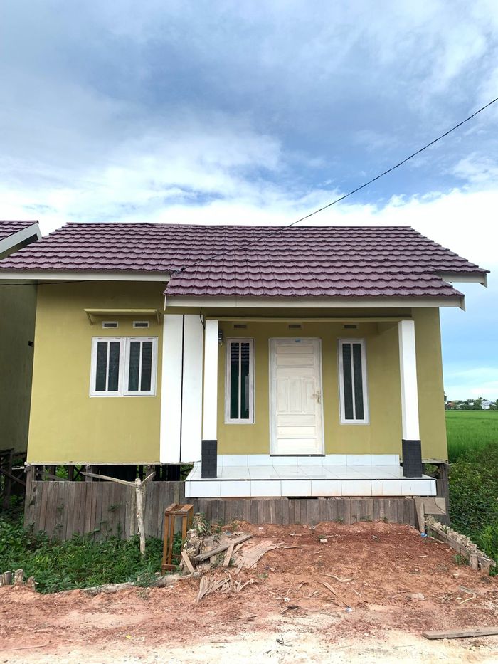 foto tampak rumah tipe rumah subsidi perumahan GREEN ALDI MANDASTANA